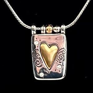 AXM Vintage Classic Brighton Silver Chain & Pendant